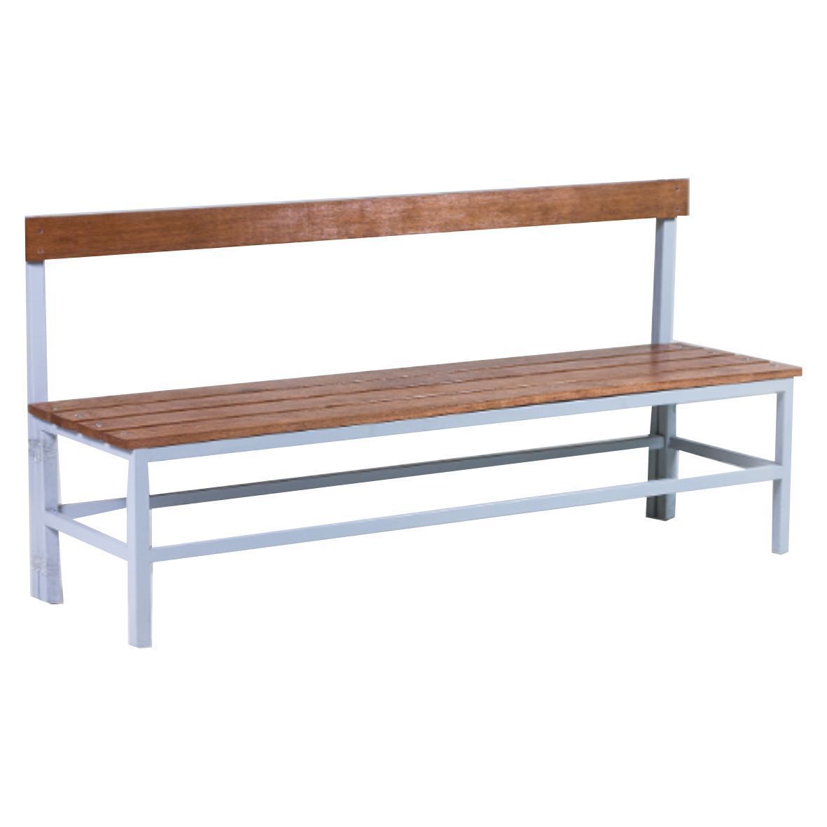 Banco Vestiário c/ encosto, med. 1,50x0,40