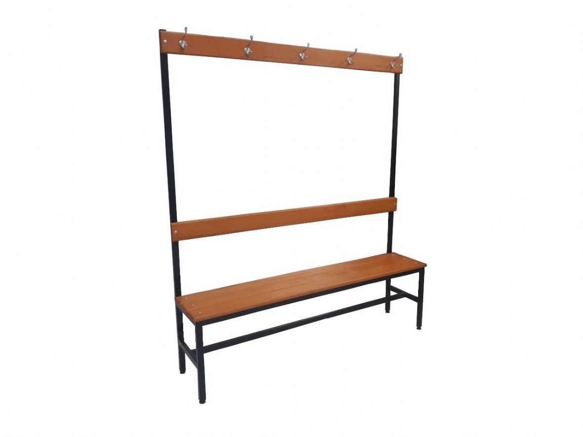 Banco Vestiário com cabideiro Simples - med. 1,50x0,30