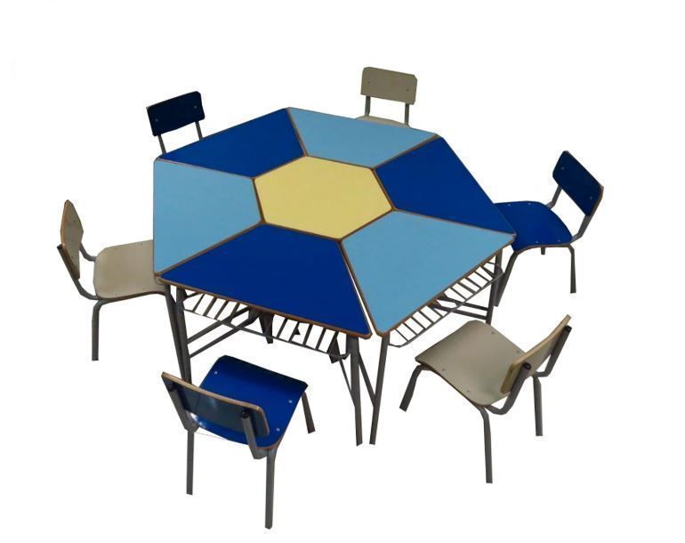 Conjunto Sextavado Trapézio Infantil