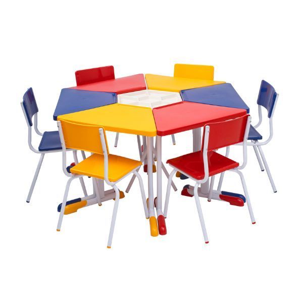 Conjunto sextavado trápezio Juvenil em polipropileno