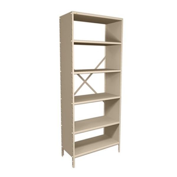 Estante de aço 06 prateleiras - Med.:2,00x0,92x0,40 c/ lateral e X fundo - Ch 24 -suporta até 40 kg