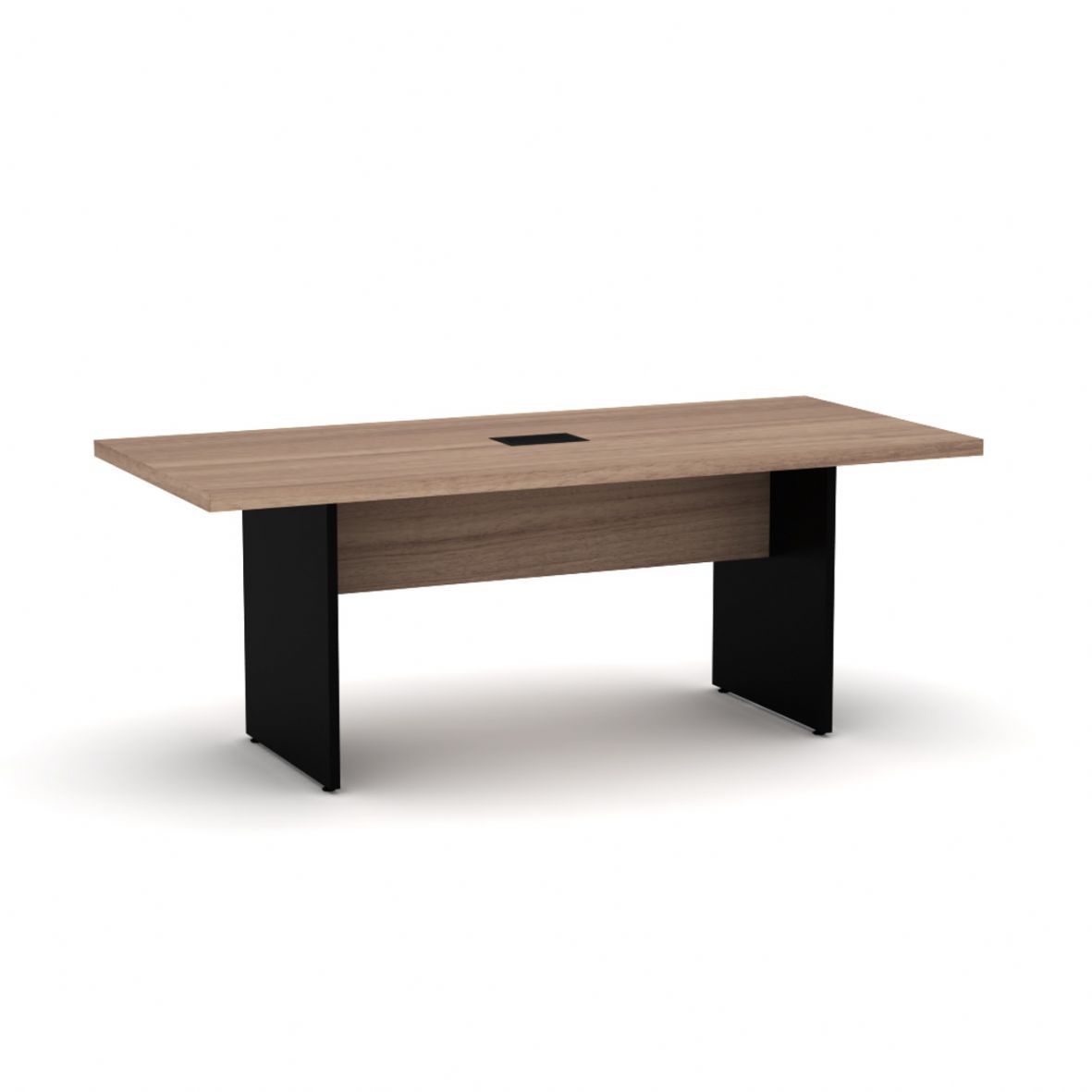 Mesa de Reunião retangular com caixa de tomada - Med. 2,00x090x0,75 PE400