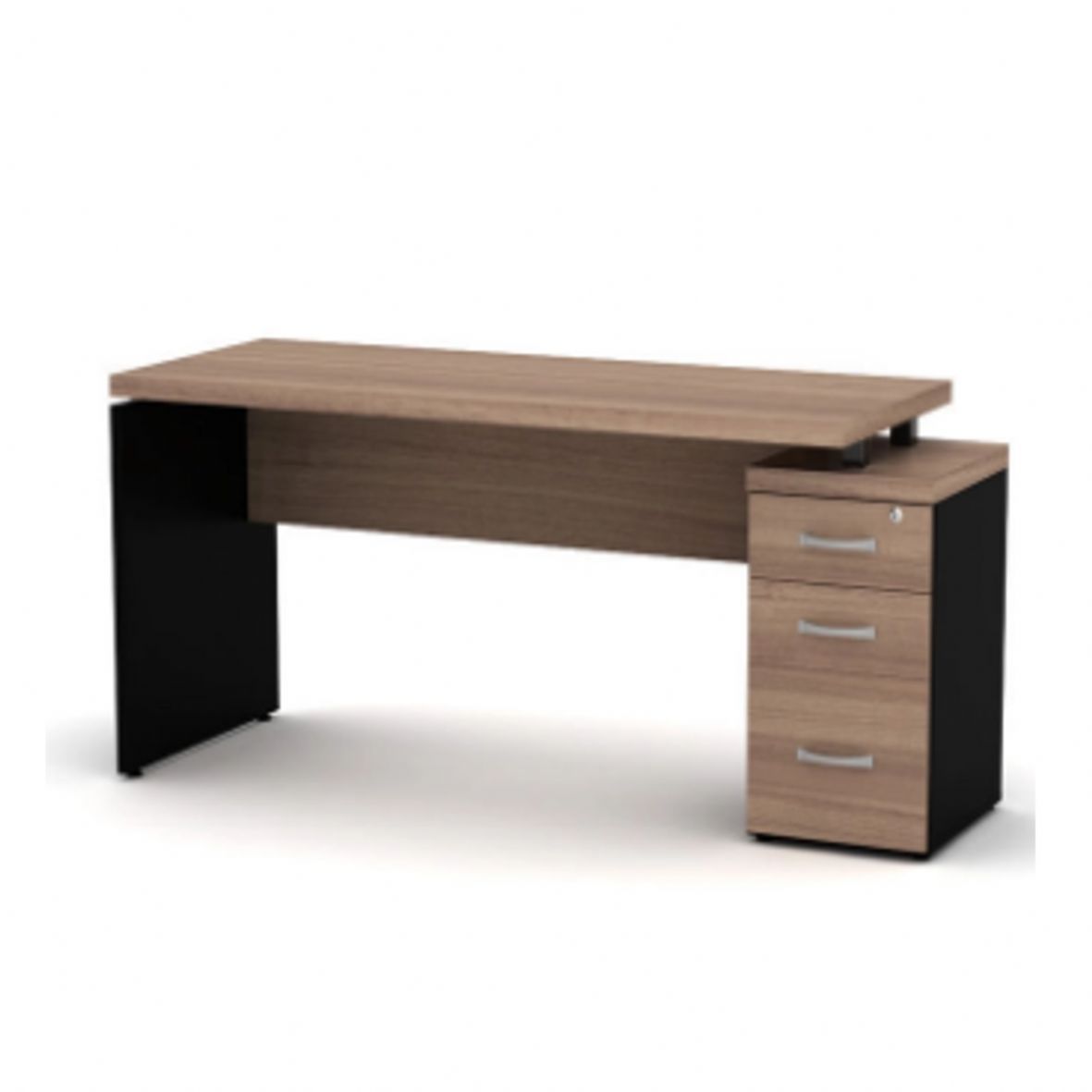 Mesa PE 400 Com Pé gaveteiro 03 Gavetas - 1,64x0,60x0,75