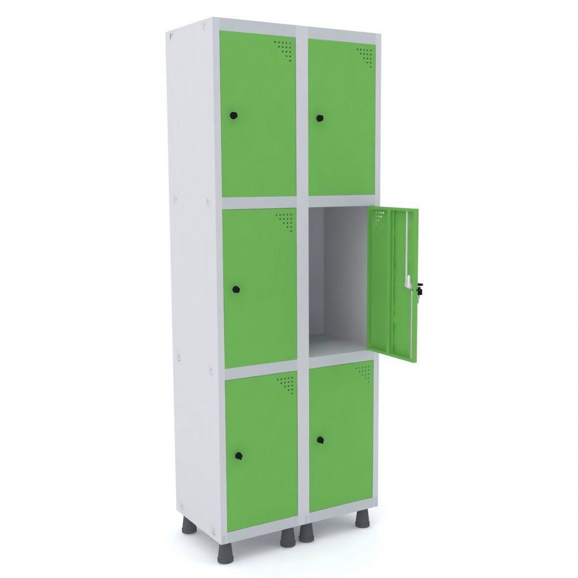 ROUPEIRO DE AÇO 06 PORTAS - 2/6 - FIT