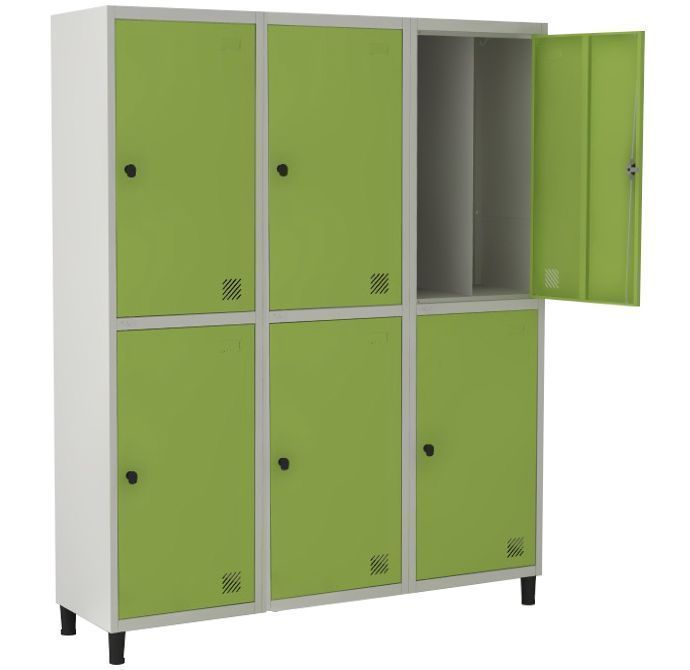 ROUPEIRO INSALUBRE 06 portas com divisão vertical EURO